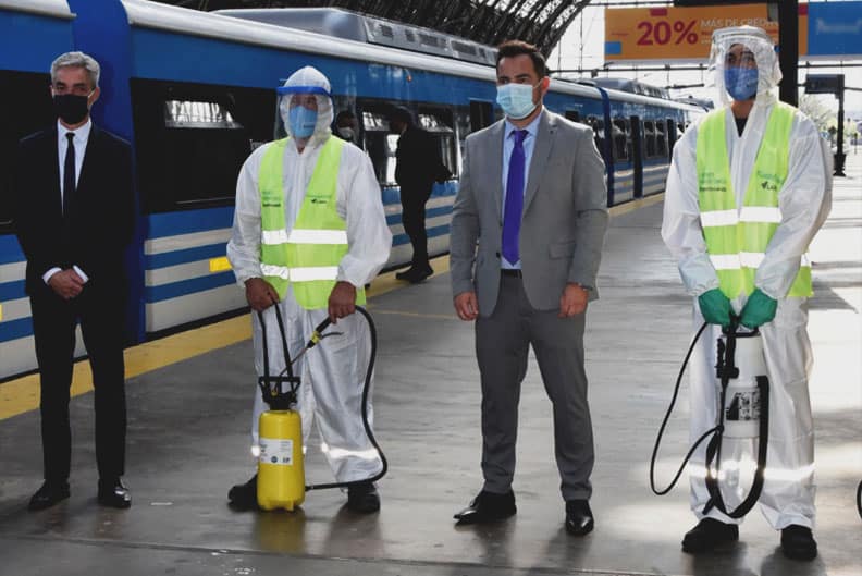 sanitizante en transporte público Argentina